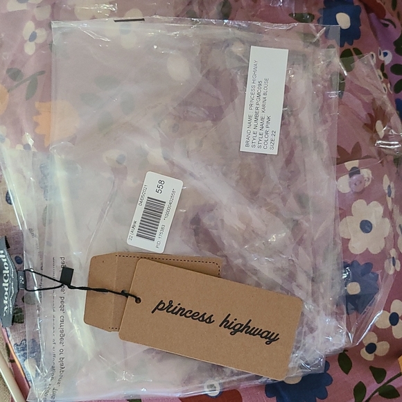 Floral Tie Front Blouse - Picture 3 of 3